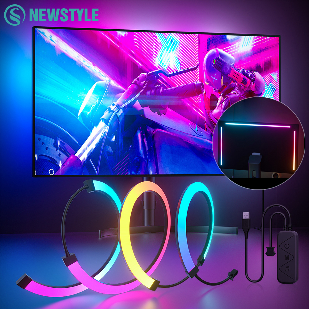 Gaming Accessories Wall - RGB Gaming Lights Strip Monitor Backlight