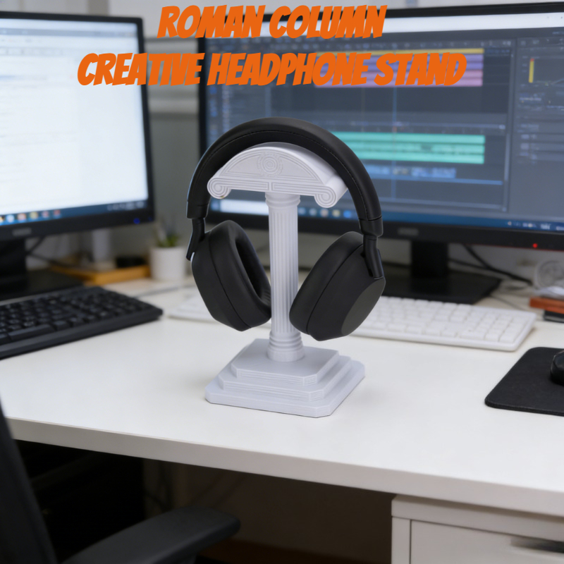 Gaming Accessories Setup - Greek Column Headphone Stand 3D Printed