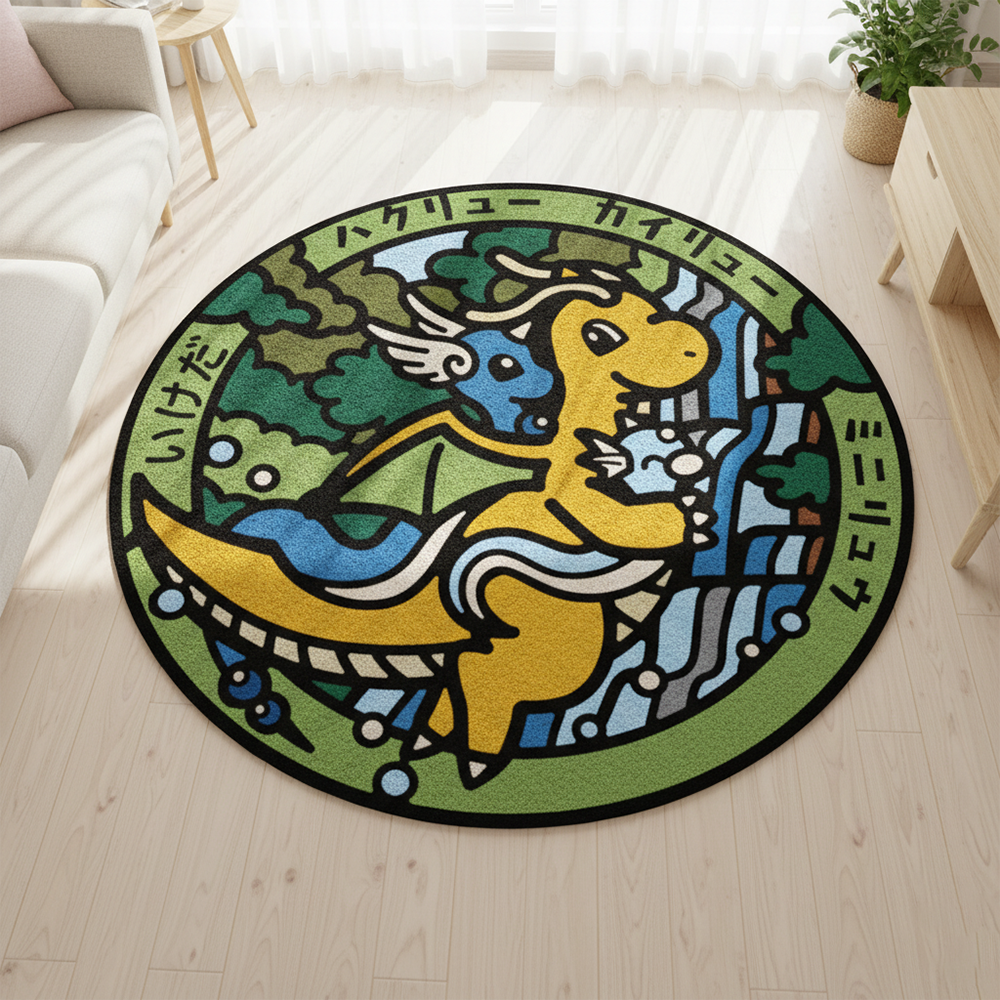Accessories For Your Gaming Room - Pokemon Dragonite Anime Rug Kawaii Gaming