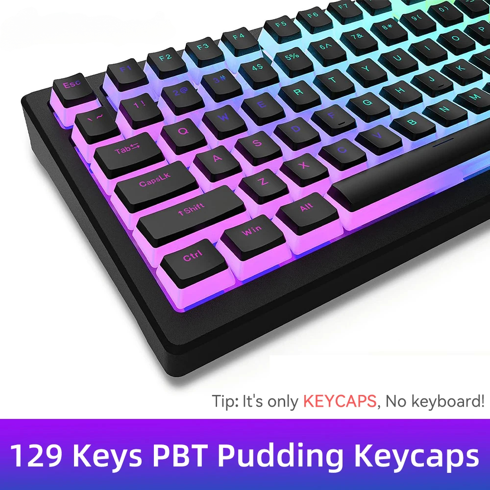 New Pudding PBT Keycaps 129 Ke - Gaming Accessories Razer avaliação e preço