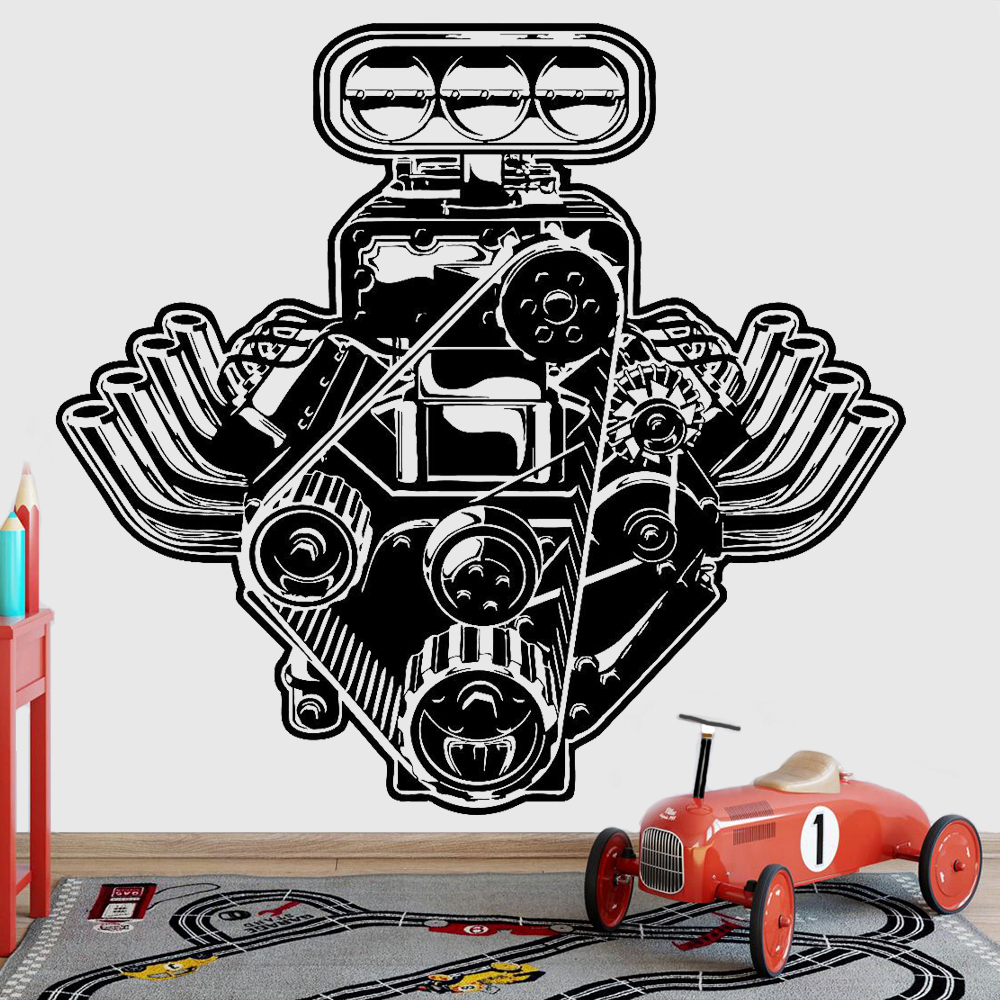 Car Motor Engine Wall Sticker  - Gaming Accessories Wall avaliação e preço