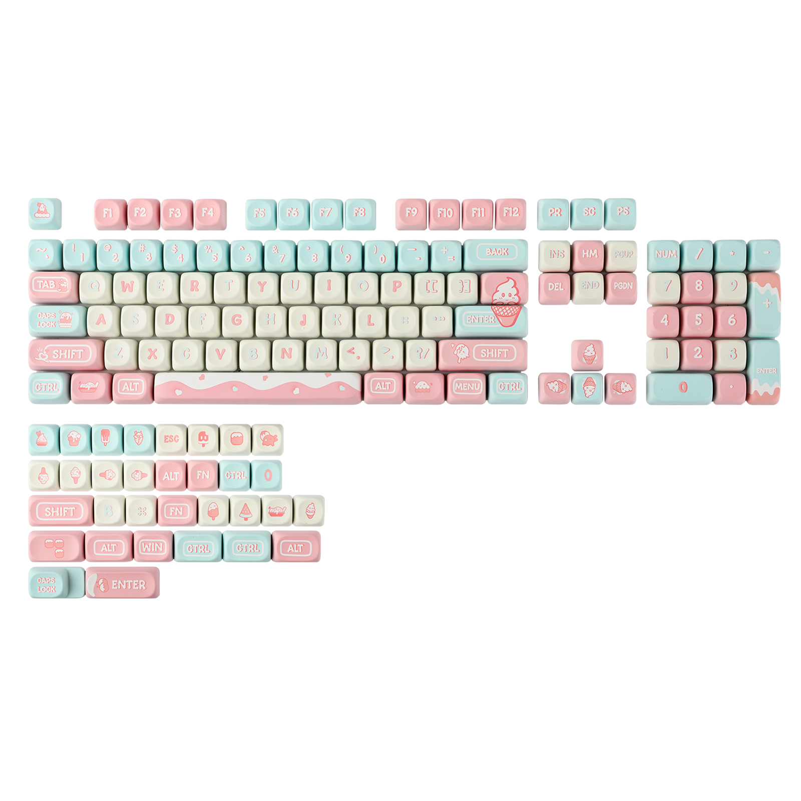 KiiBOOM Ice Cream Dream 132 Ke - Gaming Set Accessories avaliação e preço