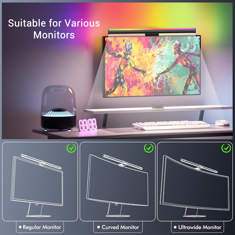 Screen Hanging Lamp Monitor Li - Gaming Accessories Wall avaliação e preço