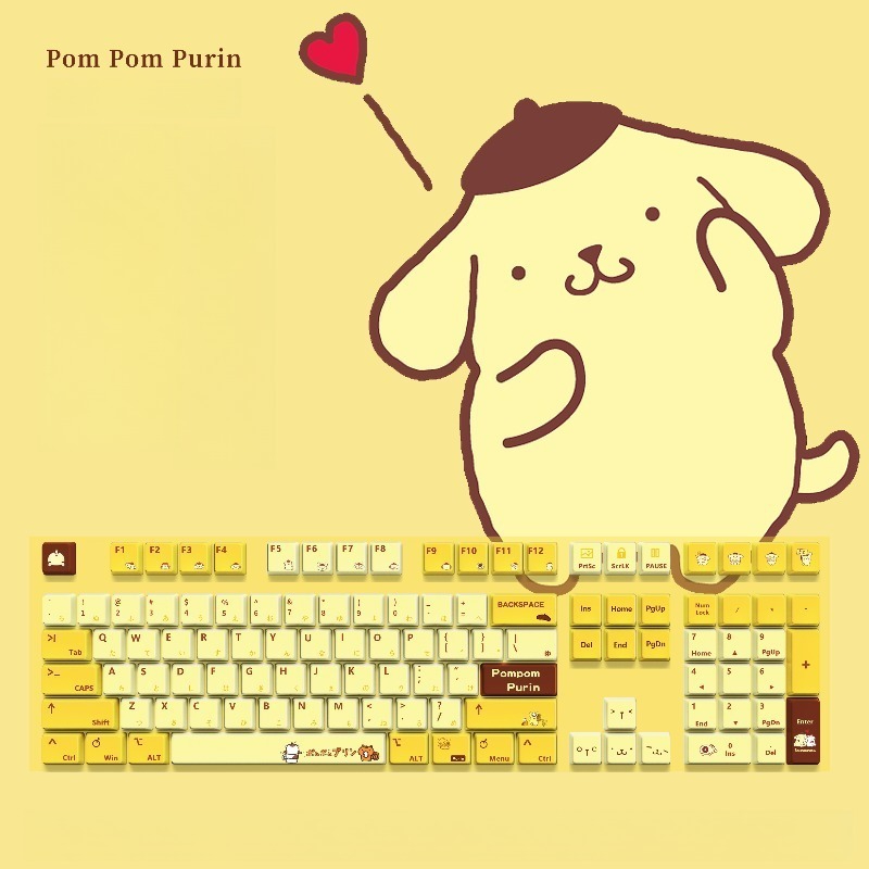 PomPomPurin Keycap Set for Gam - Gaming Set Accessories avaliação e preço