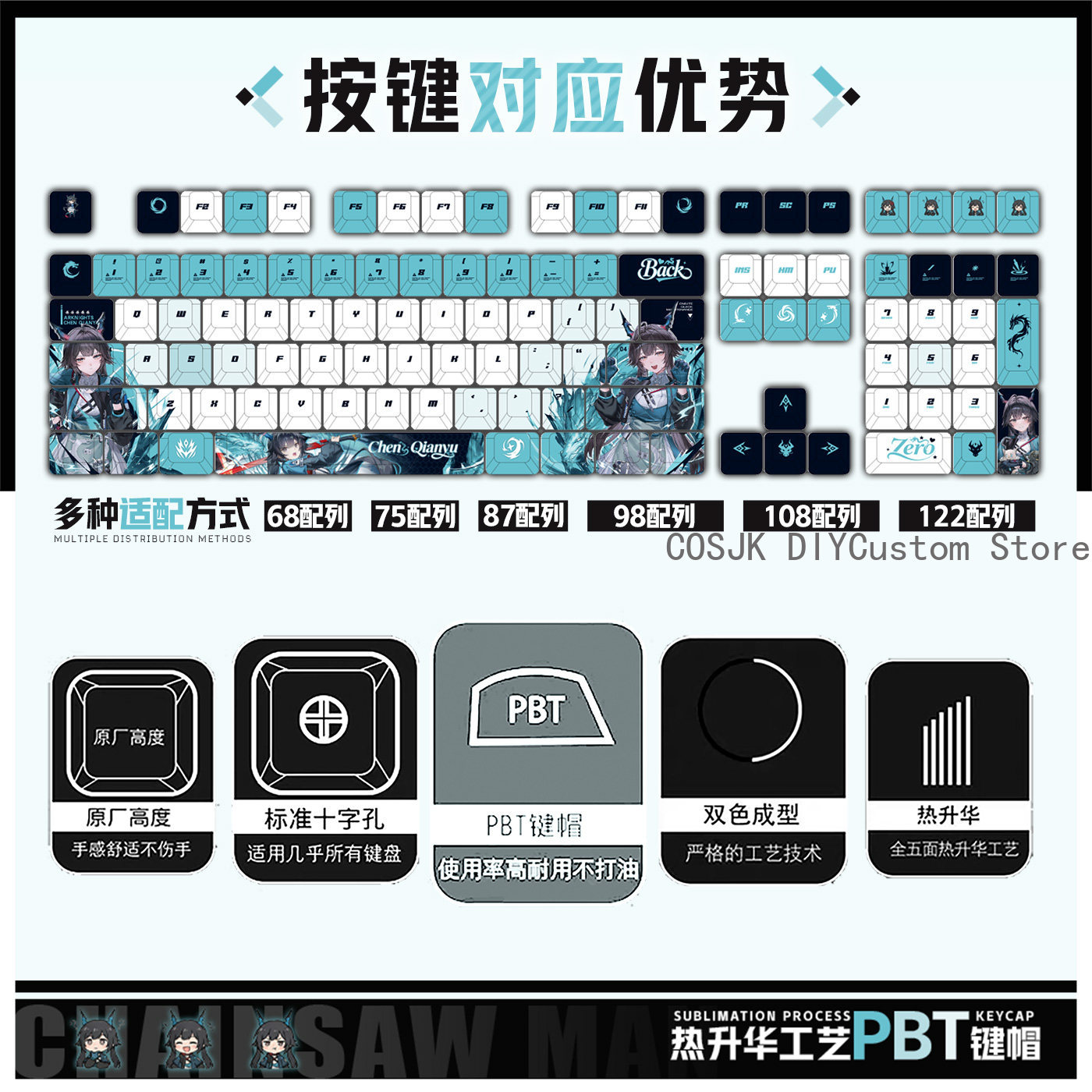 122 Keys Anime Chen Qianyu Ark - Gaming Accessories Gamestop avaliação e preço