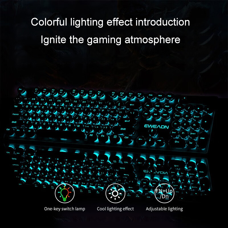 EWEADN Typewriter Gaming Keybo - Gaming Accessories Keyboards avaliação e preço