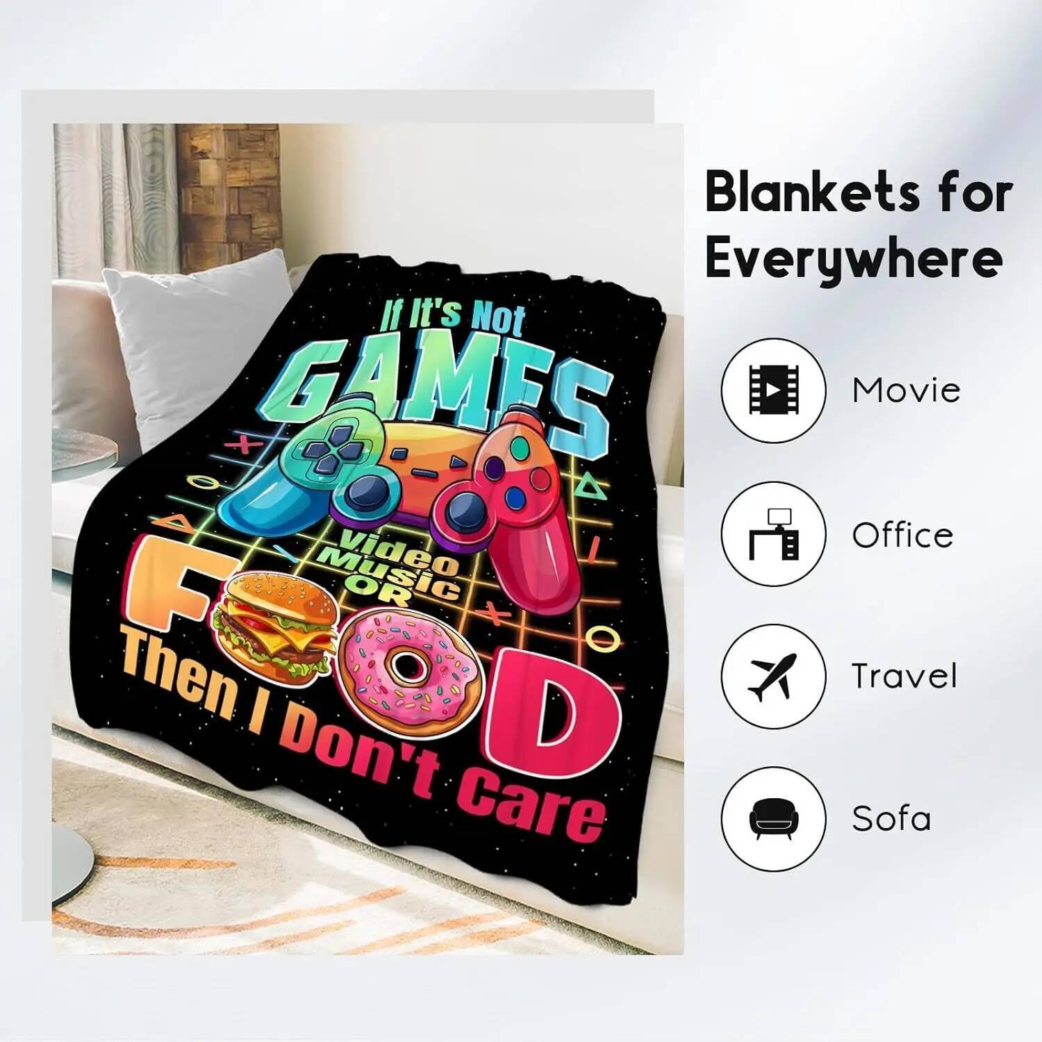 Boys Blanket - Gaming Blanket  - Gaming Room Accessories Ideas avaliação e preço