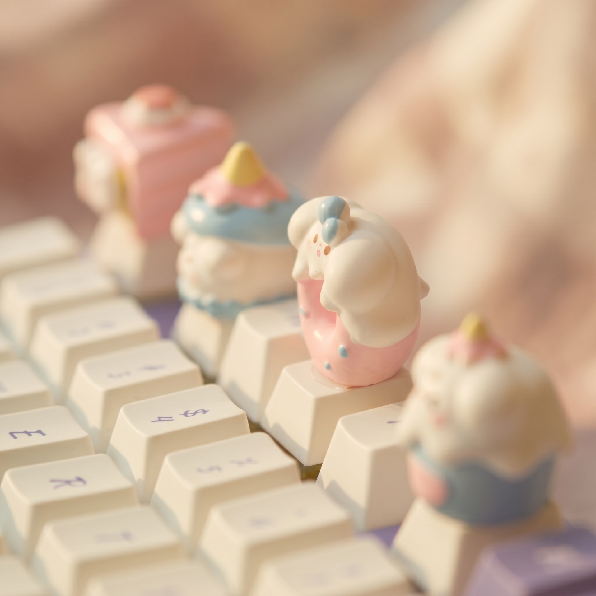 Cute Cake Keycaps Set INS Styl - Gaming Set Accessories avaliação e preço