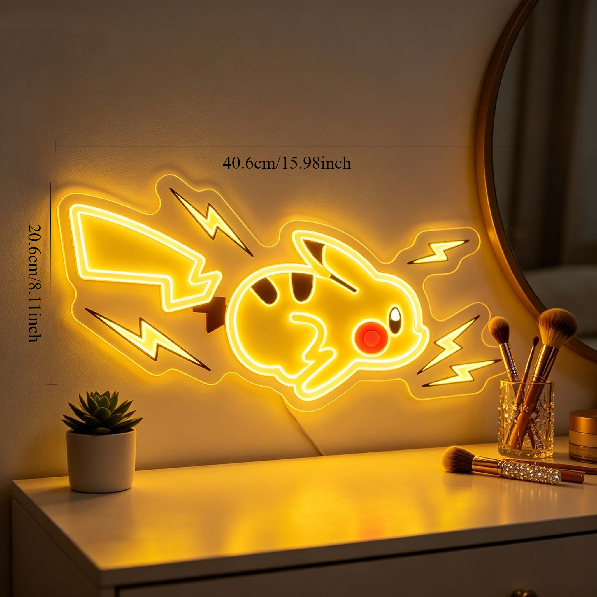 Pikachu Neon Sign LED USB Dimm - Accessories For Your Gaming Room avaliação e preço