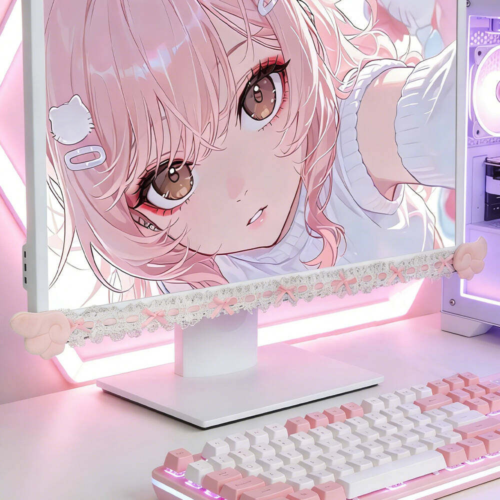 Bow Lace Cute Table Screen Dec - Accessories For Your Gaming Room avaliação e preço