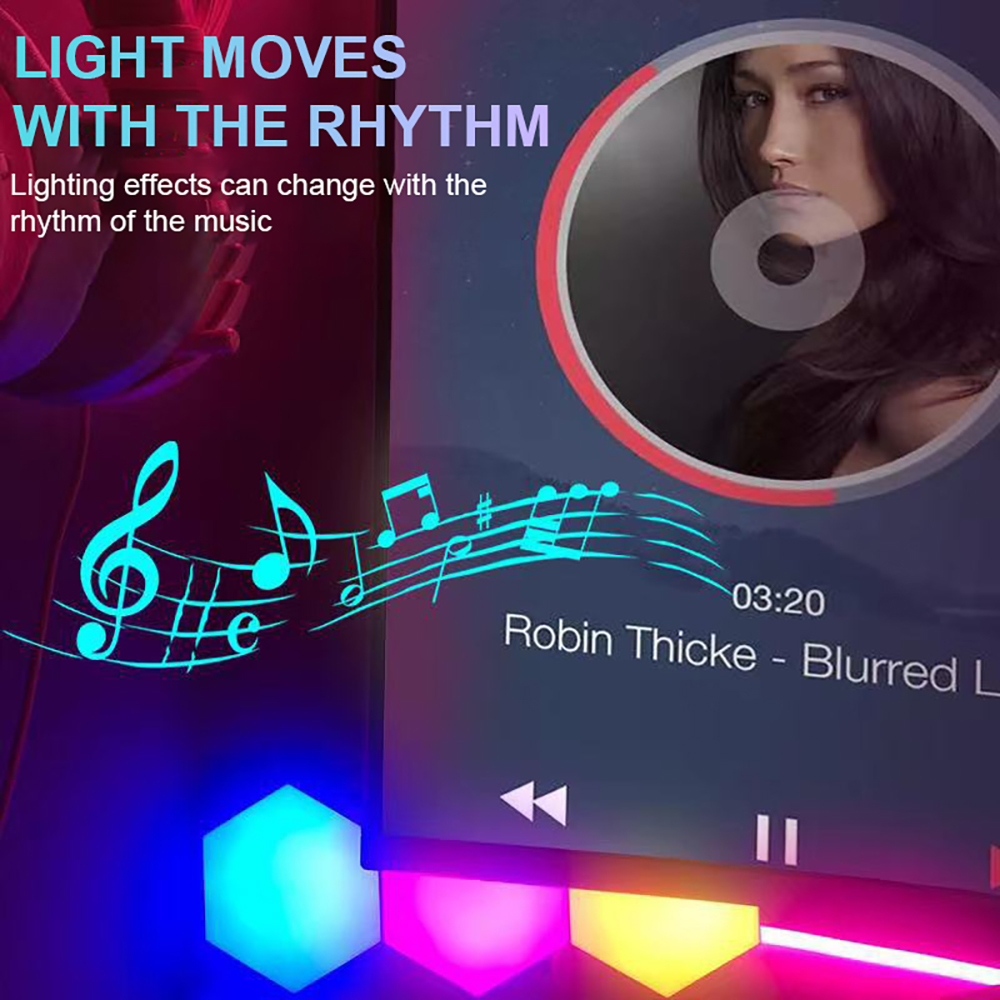 RGB Touch Led Wall Hexagon Lig - Gaming Accessories Wall avaliação e preço