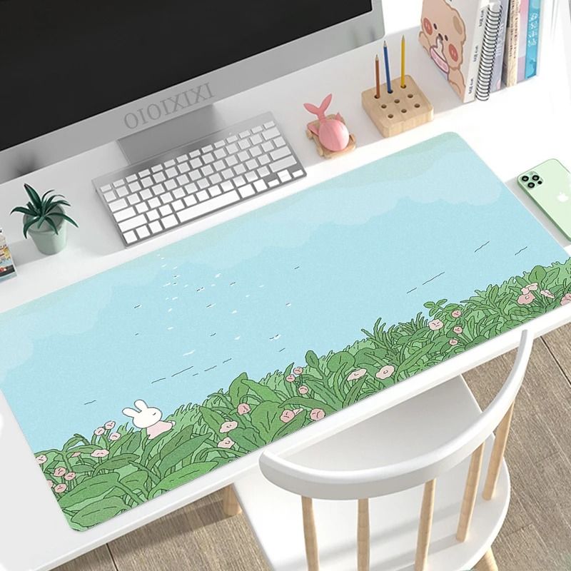 Cute Rabbit Green Mouse Pad La - Accessories For Your Gaming Room avaliação e preço