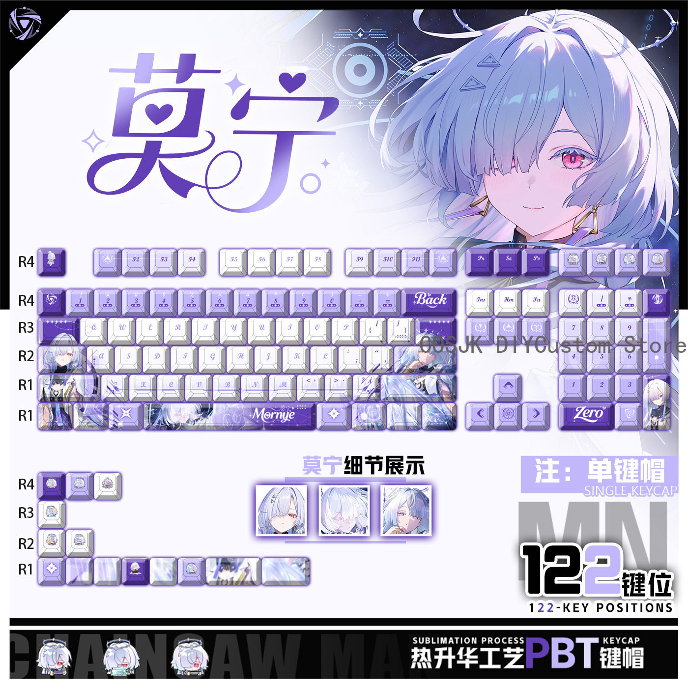 122 Keys Anime Mornye Wutherin - Gaming Accessories Keyboards avaliação e preço