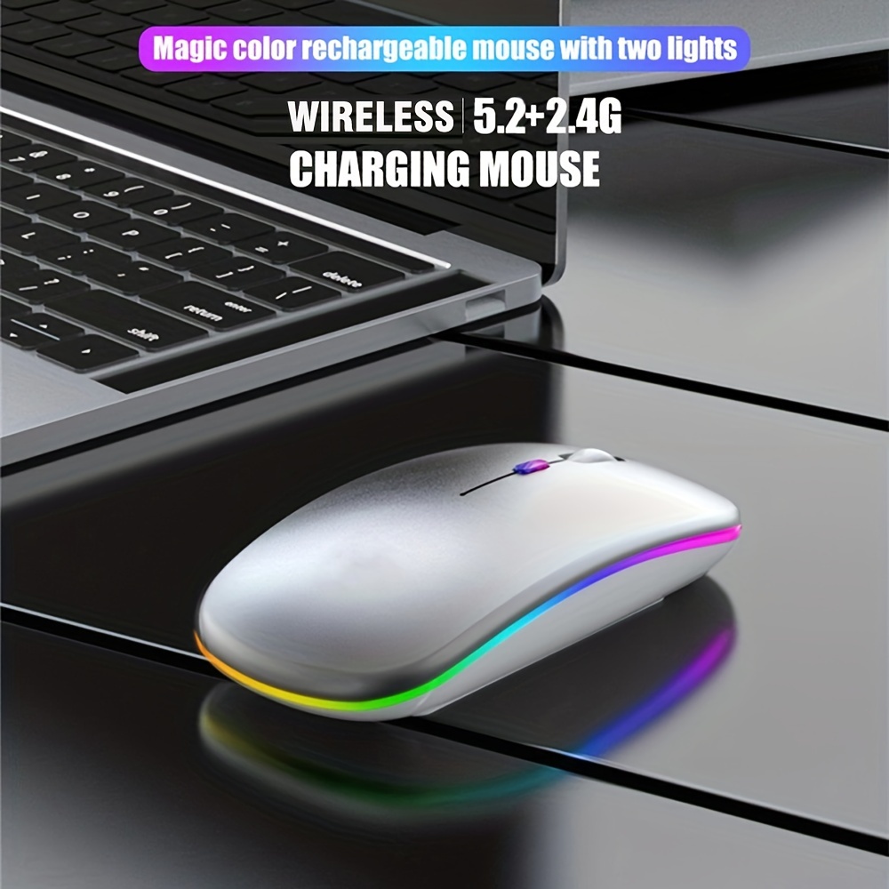 Wireless Mouse RGB Rechargeabl - Gaming Accessories avaliação e preço