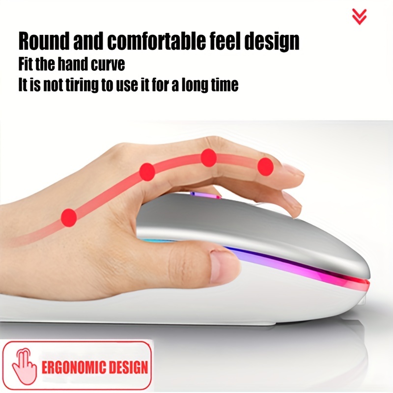 Wireless Mouse RGB Rechargeabl - Gaming Accessories avaliação e preço