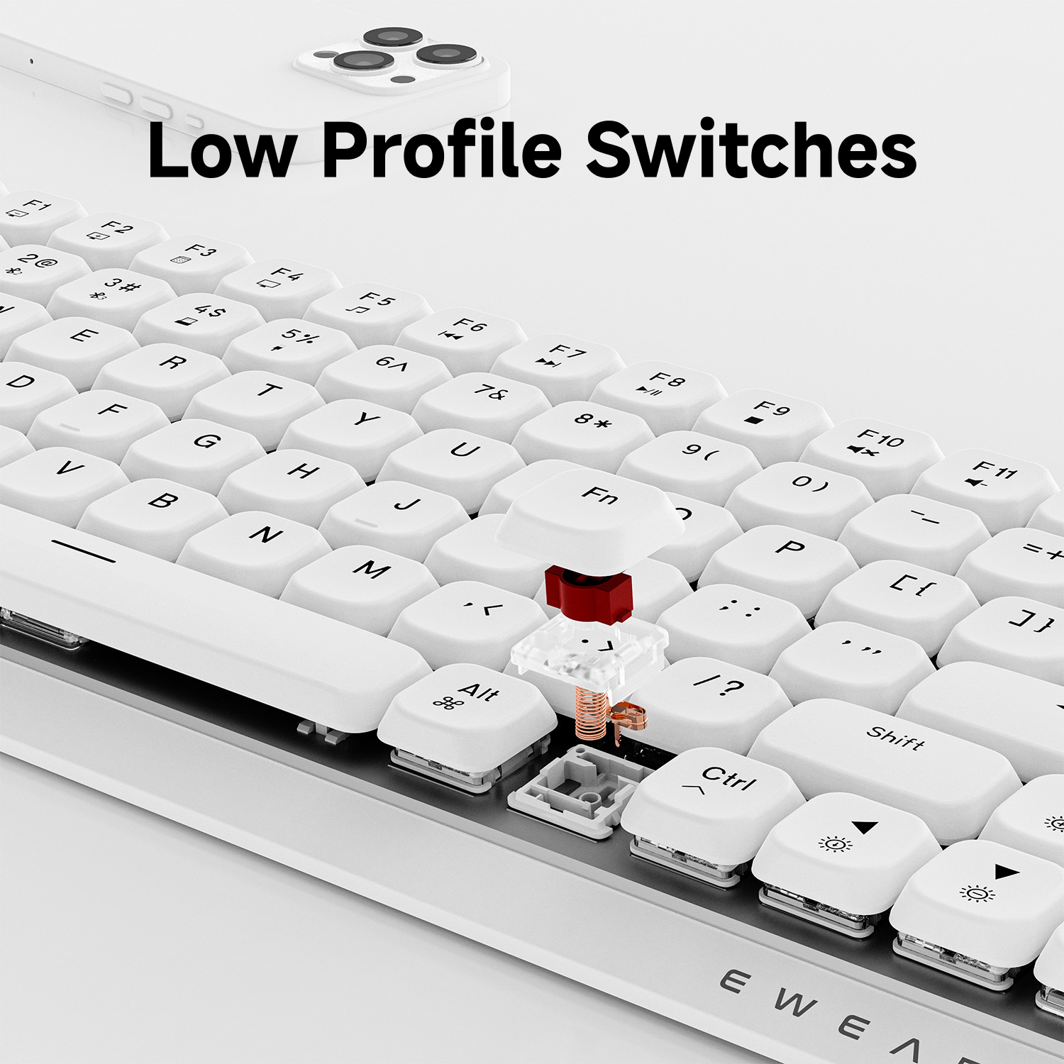 EWEADN 84 Keys Tri-Mode Low Pr - Gaming Accessories Keyboards avaliação e preço