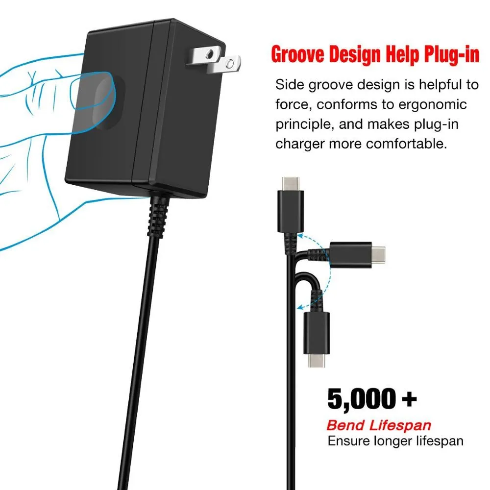 EU US UK Plug Adapter for AC C - Gaming Accessories Wall avaliação e preço
