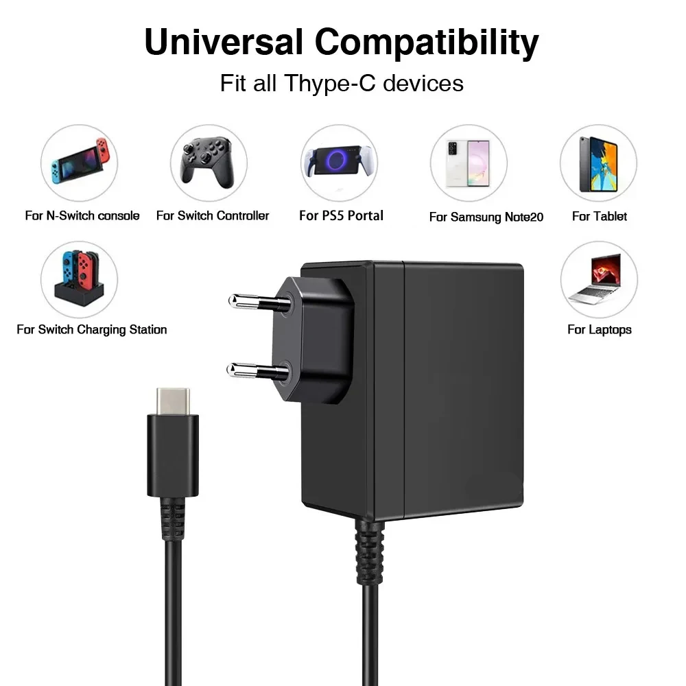 EU US UK Plug Adapter for AC C - Gaming Accessories Wall avaliação e preço