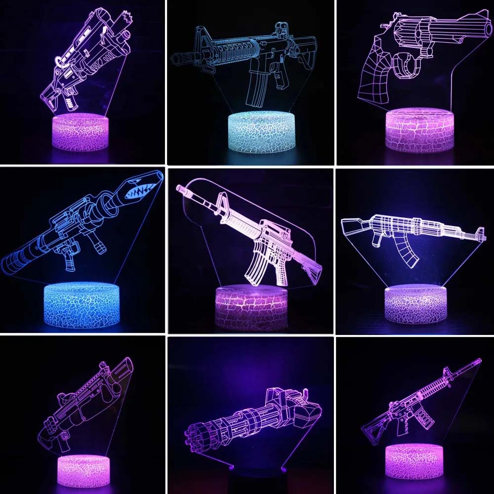 Game Rifle 3d Led Night Light  - Accessories For Your Gaming Room avaliação e preço