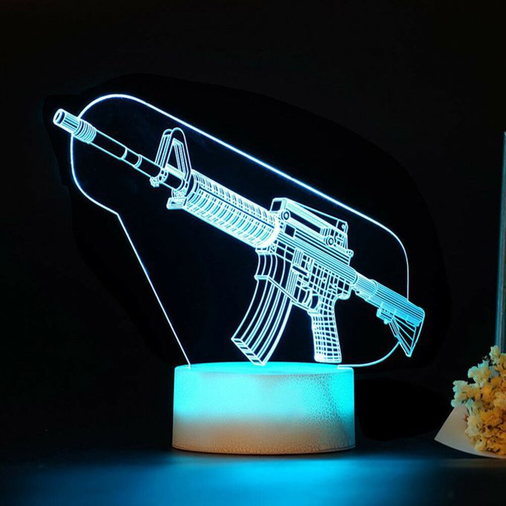 Game Rifle 3d Led Night Light  - Accessories For Your Gaming Room avaliação e preço