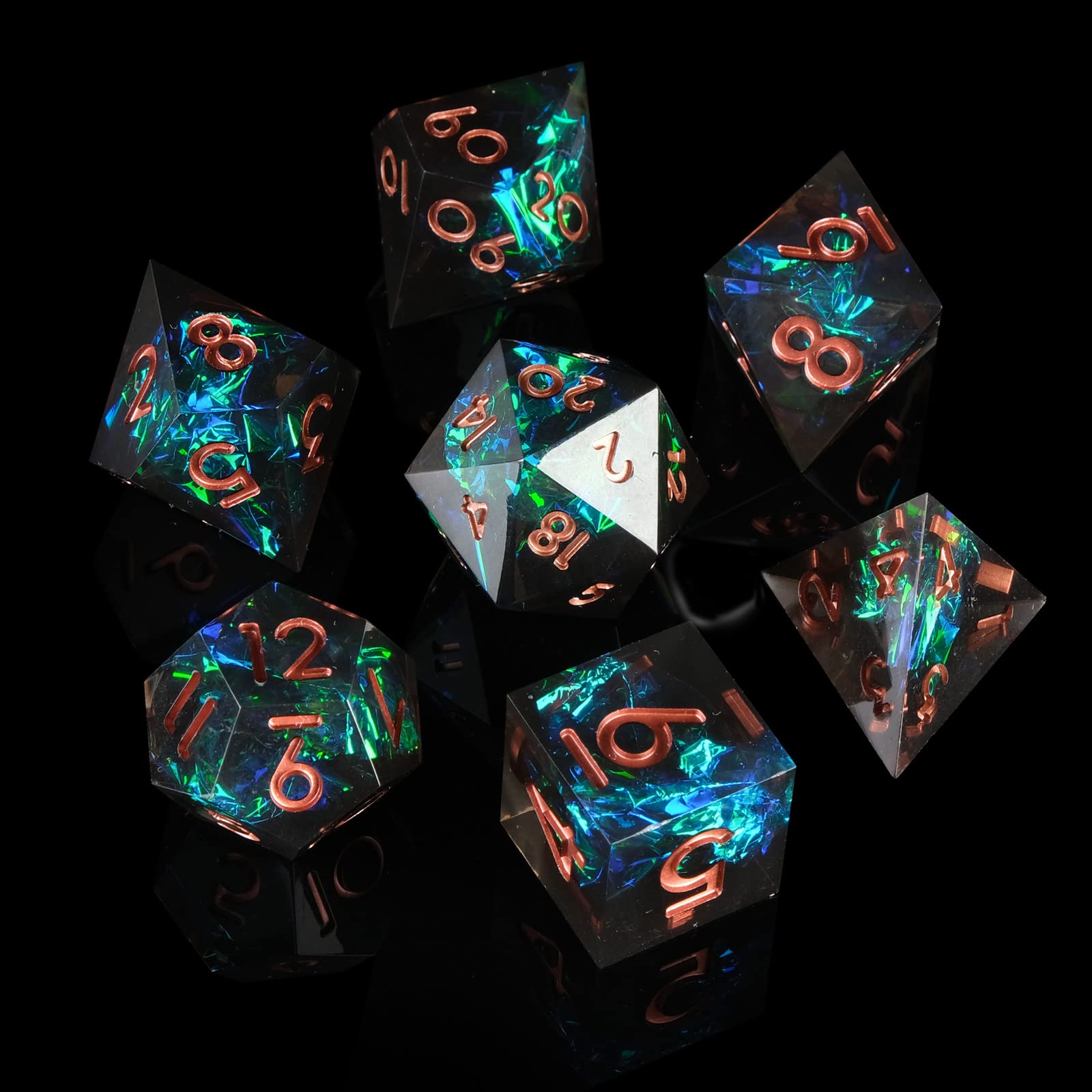 Resin Sharp Edge DND Dice Set  - Gaming Handheld Accessories avaliação e preço