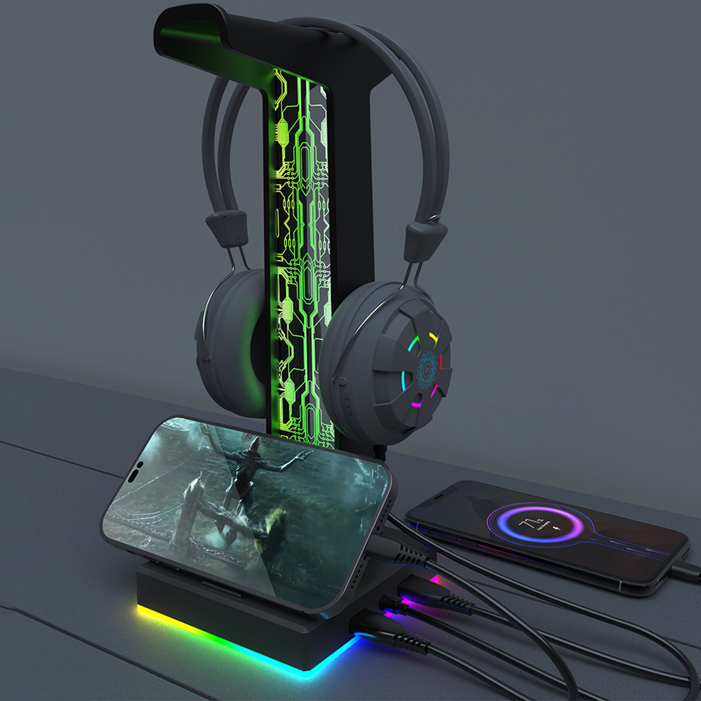 RGB Gaming Headphone Stand Dua - Gaming Accessories Setup avaliação e preço