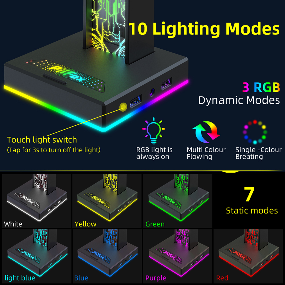 RGB Gaming Headphone Stand Dua - Gaming Accessories Setup avaliação e preço