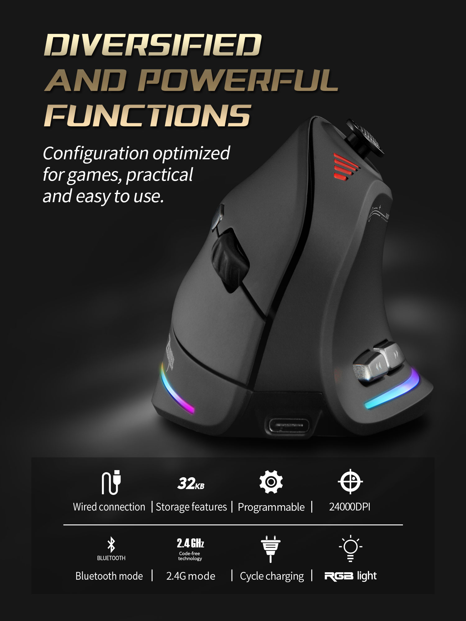 Jomaa RGB Backlit Wireless Ver - Gaming Accessories avaliação e preço